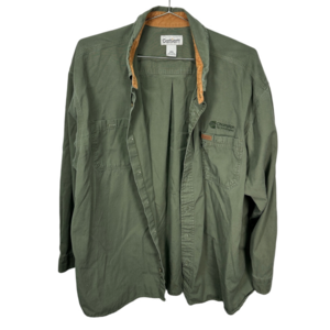 Carhartt‎ Cotton Green Long Sleeve Button Up Collared Shirt 2XL